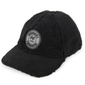 $285 Authentic MISSONI New Black Faux Fur Baseball Cap Hat Sale Unisex
